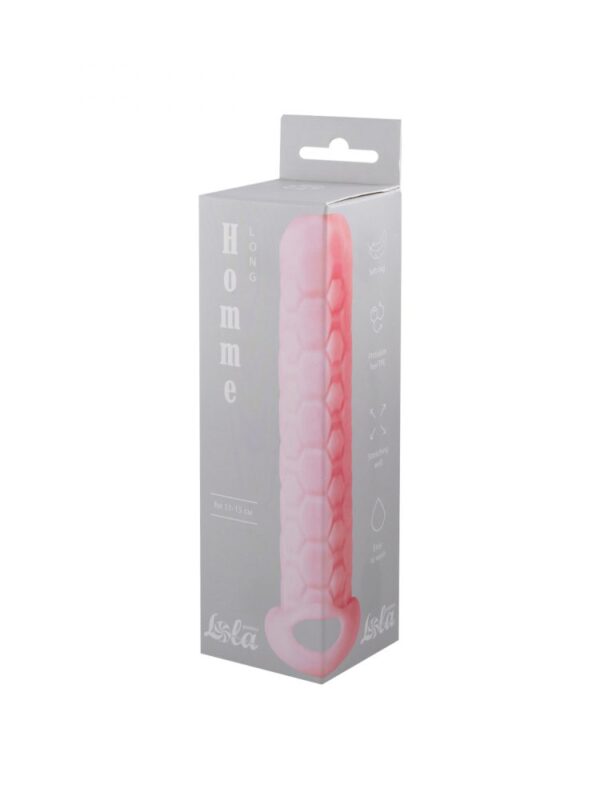Penis sleeve Homme Long Pink for 11 15cm - obrazek 2