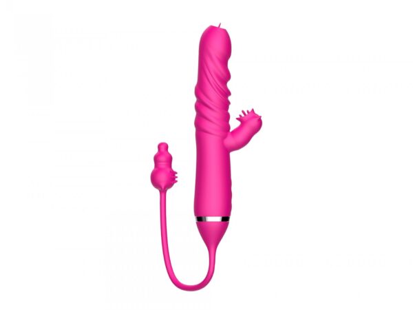 Tongue licking Triple Stimulation Thrusting Vibrator - obrazek 2