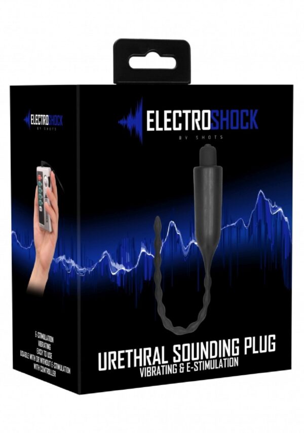 E Stimulation Vibrating Urethral Sounding Plug   Black - obrazek 2