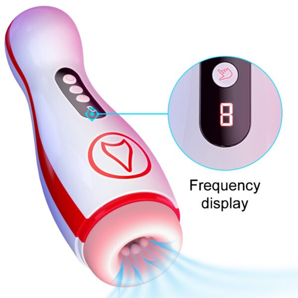Masturbator   Vibrating  Masturbation Cup , 7 Suction Power, 7 Vibration Setting - obrazek 2