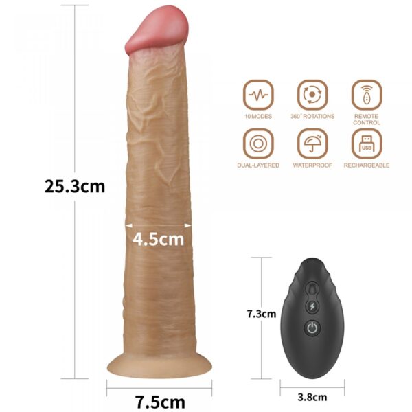 10 Dual Layered Platinum Silicone Rotator - obrazek 2