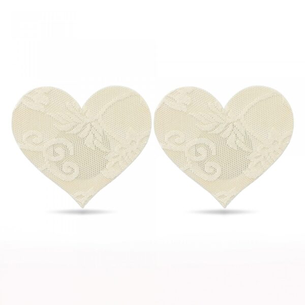 Lace Heart and Flower Nipple Pasties (2 Pack) - obrazek 2
