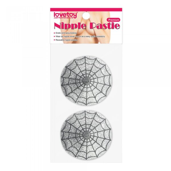 Reusable Spider Glittering Sexy Nipple Pasties - obrazek 2