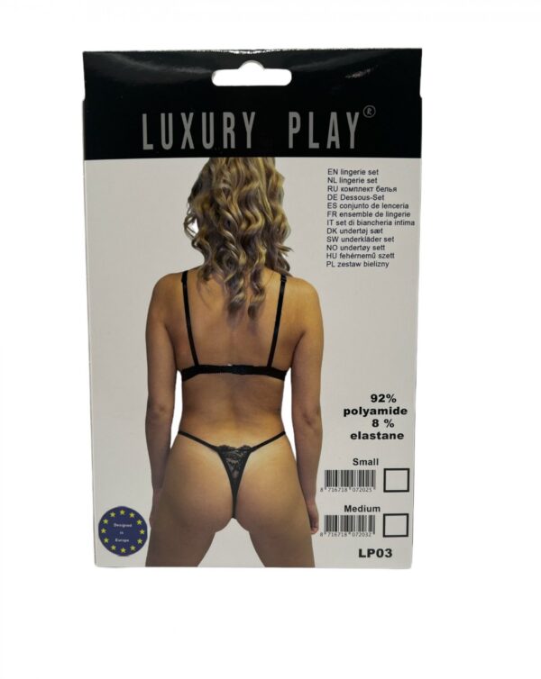 Bielizna Luxury Play   Lingerie Set Small Black - obrazek 2
