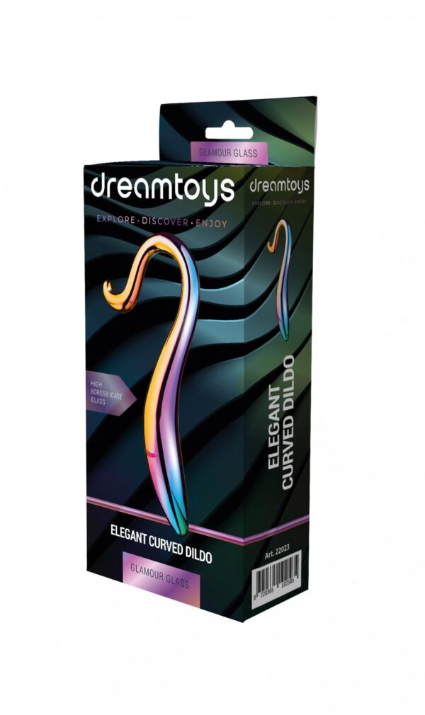 GLAMOUR GLASS ELEGANT CURVED DILDO - obrazek 2
