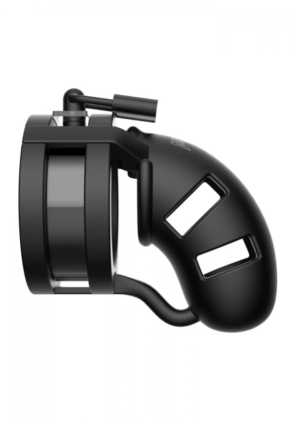 Model 18   Chastity   3.5   Sil Cage Ballsplitter   Black - obrazek 2