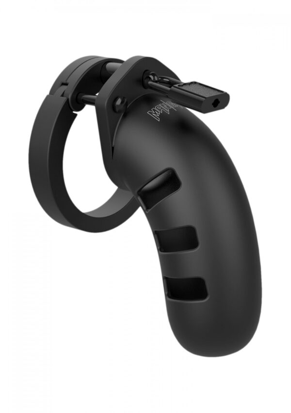 Model 21   Chastity   4.5   Silicone Cock Cage   Black - obrazek 2