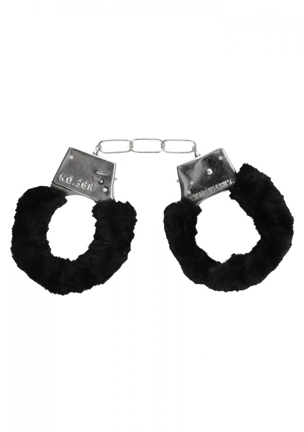 Pleasure Furry Hand Cuffs   With Quick Release Button - obrazek 2