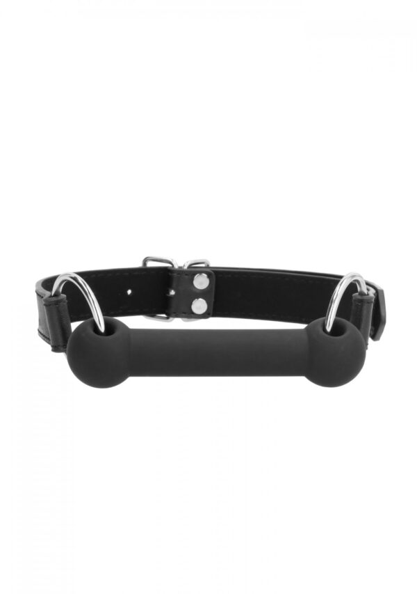 Silicone Bit Gag   With Adjustable Bonded Leather Straps - obrazek 2