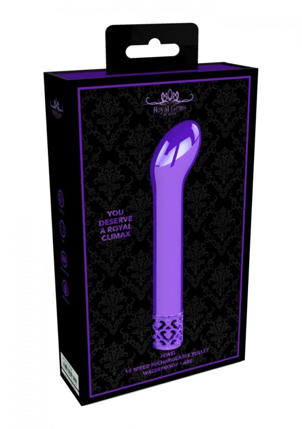 Jewel   Rechargeable ABS Bullet   Purple - obrazek 2