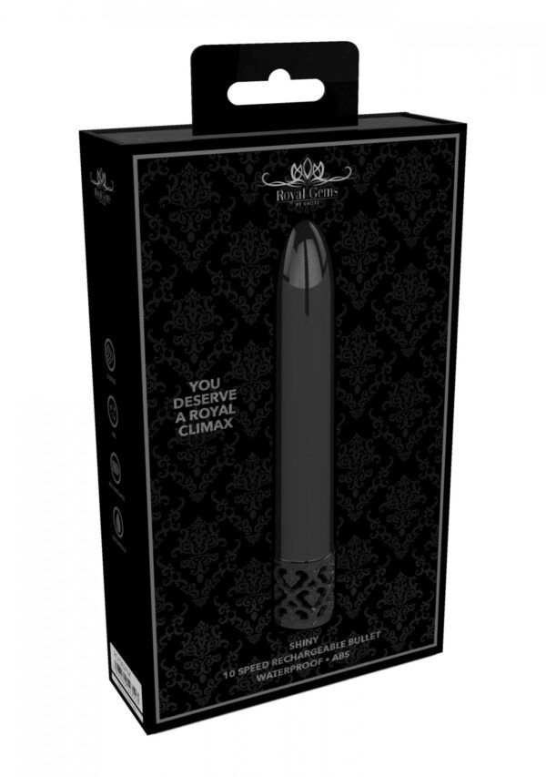 Shiny   Rechargeable ABS Bullet   Gunmetal - obrazek 2
