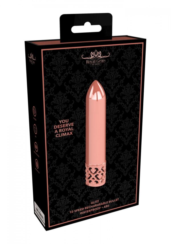 Glitz   Rechargeable ABS Bullet   Rose Gold - obrazek 2