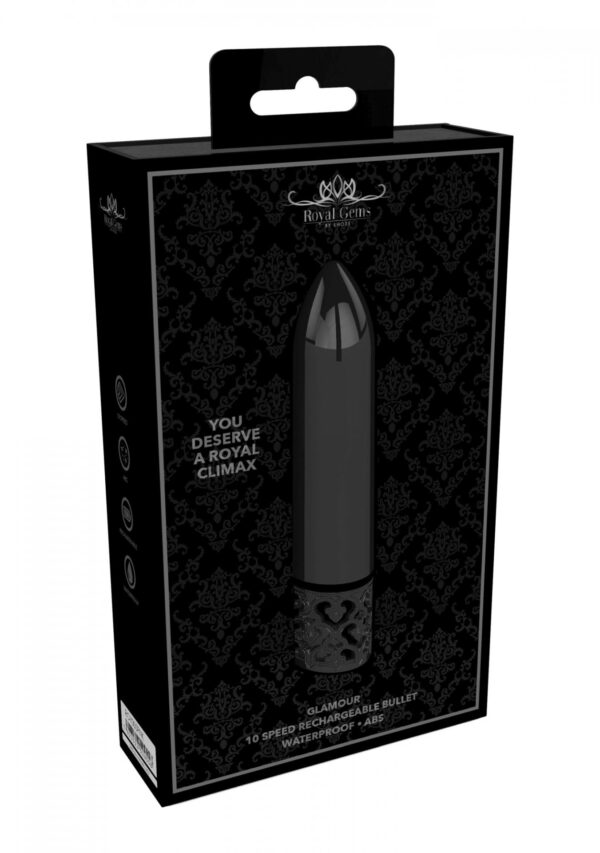 Glamour   Rechargeable ABS Bullet   Gunmetal - obrazek 2