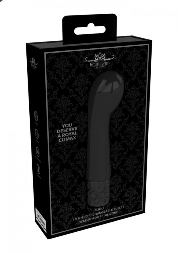 Bijou   Rechargeable Silicone Bullet   Black - obrazek 2