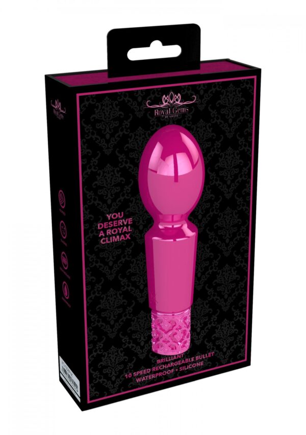 Brilliant   Rechargeable Silicone Bullet   Pink - obrazek 2