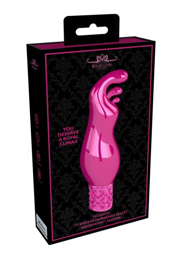 Exquisite   Rechargeable Silicone Bullet   Pink - obrazek 2