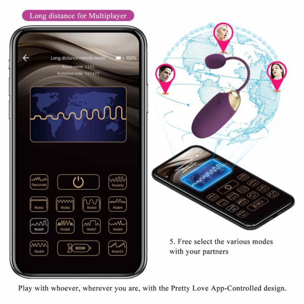 PRETTY LOVE   Abner, Mobile APP Long distance Control 12 vibration functions - obrazek 20