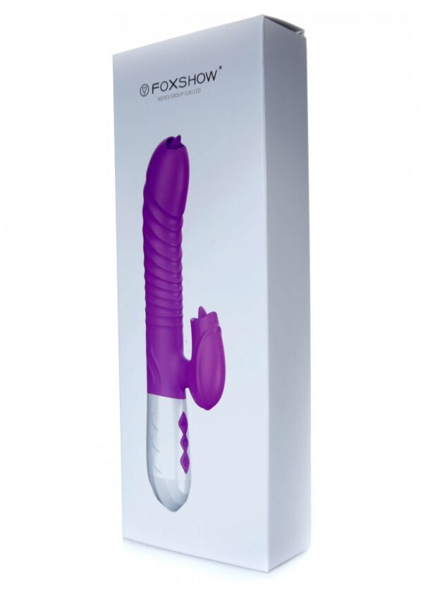 Wibrator Silicone Vibrator USB 7 Function and Thrusting Function / Heating, purple - obrazek 21