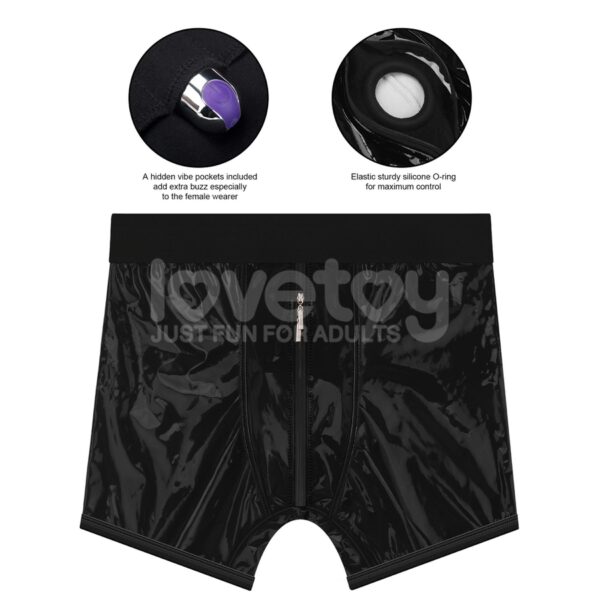 Chic Strap On shorts (32   35 inch waist) Black - obrazek 21