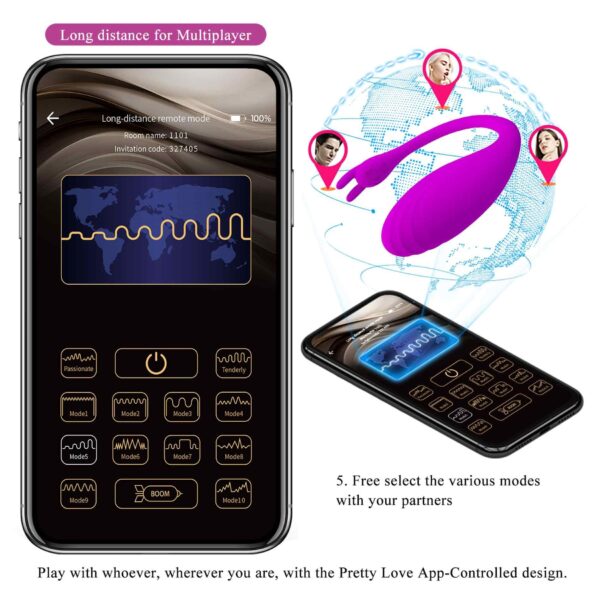 PRETTY LOVE   Catalina, 12 vibration functions Mobile APP Long distance Control - obrazek 22