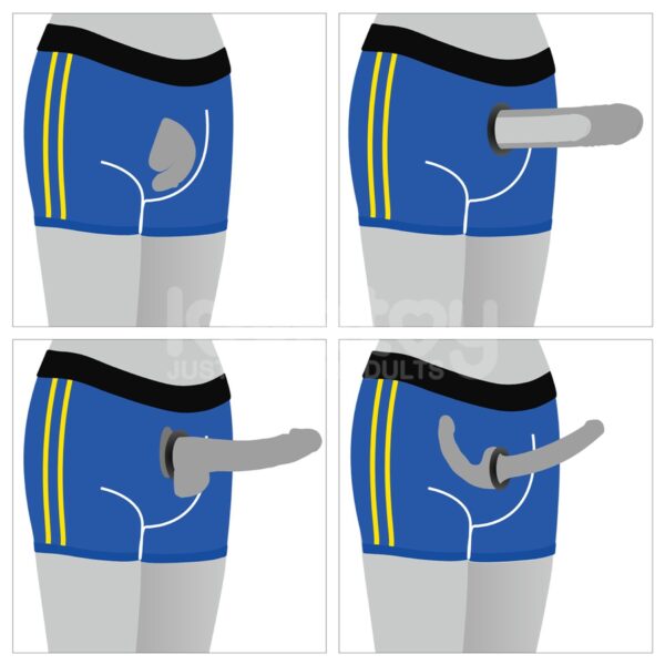 Chic Strap On shorts (28   31 inch waist) Blue - obrazek 23