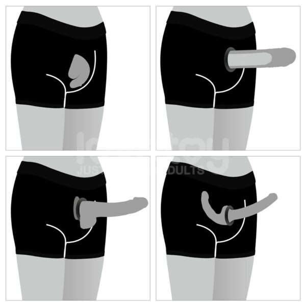 Chic Strap On shorts (32   35 inch waist) Black - obrazek 23
