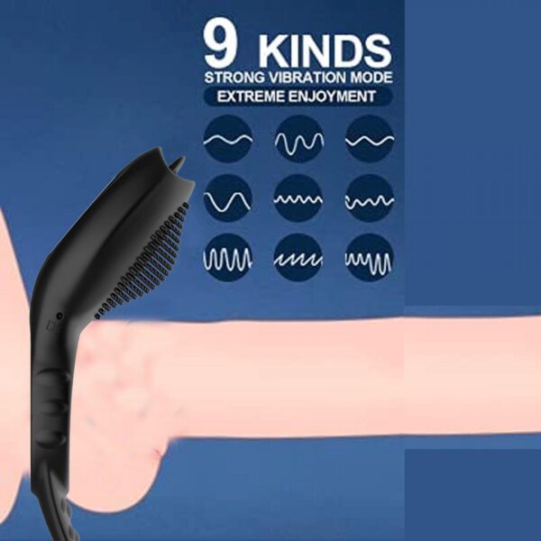 Remote powerful Tognue simulate cock ring - obrazek 26