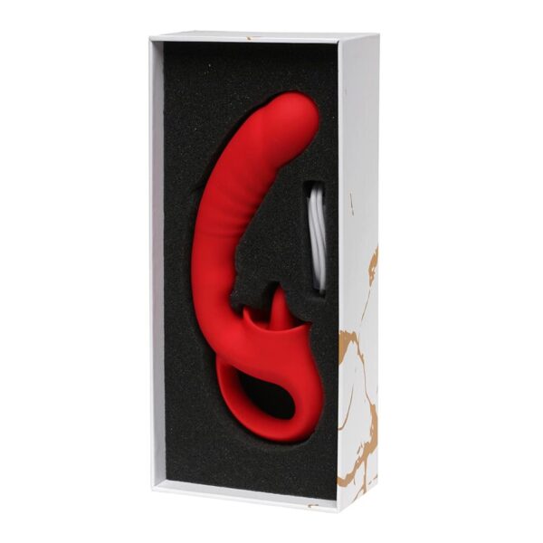 Rouge Velvet   Mini G Spot + Licking Vibrator - obrazek 3
