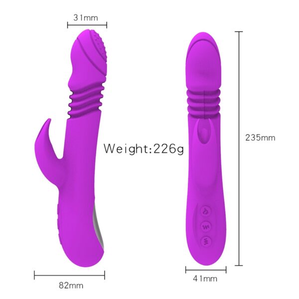 Wibrator Ella, 7 vibration modes 3 thrusting function, Heating - obrazek 3