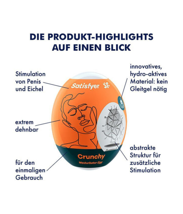 Masturbator Egg Single (Crunchy) - obrazek 3