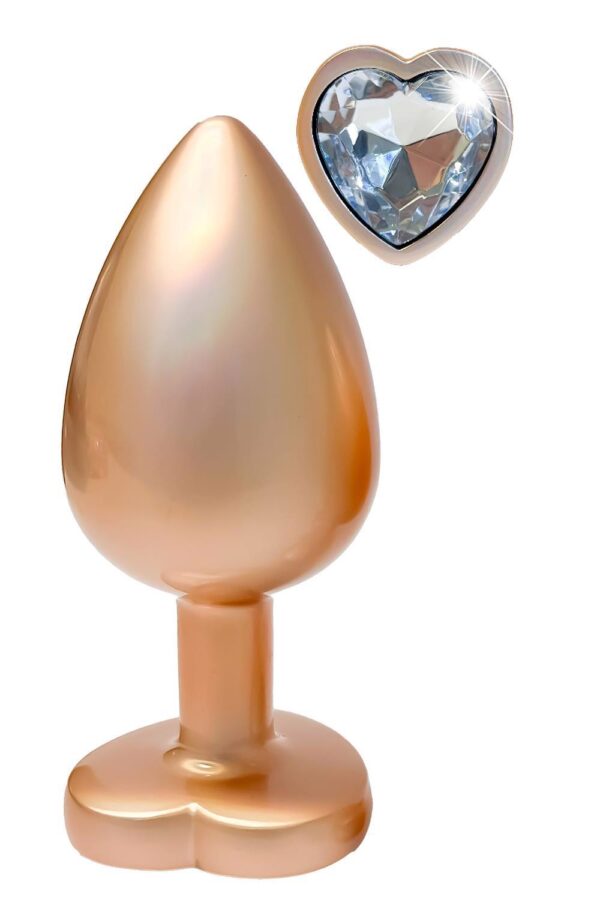 GLEAMING LOVE MATTE GOLD PLUG LARGE - obrazek 3