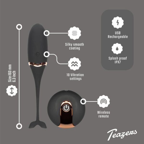Luxurious Vibrating Egg w/ Remote Control   Black - obrazek 3