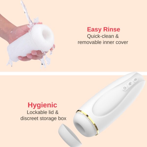 Masturbator   Nappex™ Branco White   Premium Mastubators (10 Languages) - obrazek 3