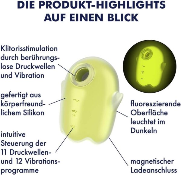 Satisfyer Glowing Ghost Yellow - obrazek 3
