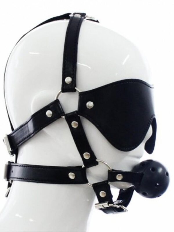 Eye Mask With Ball Gag - obrazek 3