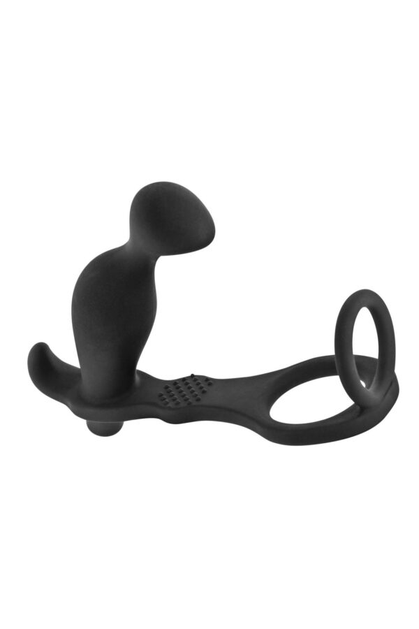 PROSTATE STIMULATOR COCKRING PLUG AP070 BLACK - obrazek 3