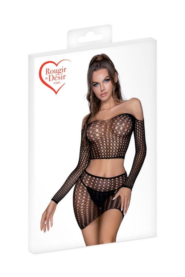 TOP+JUPE RESILLE SE02 NOIR T.U - obrazek 3