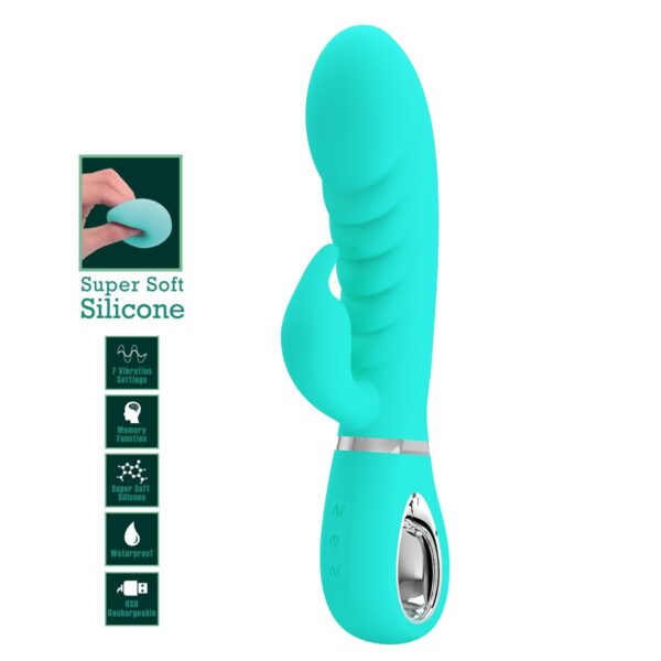 PRETTY LOVE   PRESCOTT Green 7 function vibrations - obrazek 3