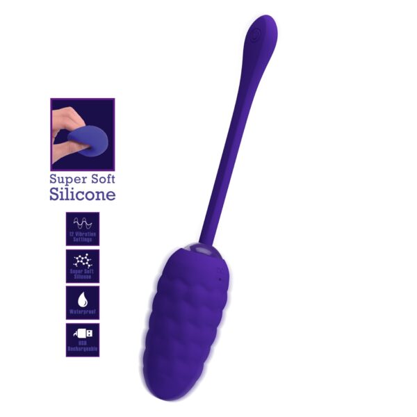 PRETTY LOVE   MARINA EGG Purple 12 vibration functions - obrazek 3