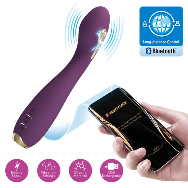 PRETTY LOVE   HECTOR, 12 vibration functions 5 electric shock functions Mobile APP remote control - obrazek 3