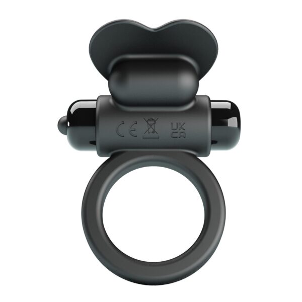 PRETTY LOVE   VIBRANT PENIS RING DEBONAIRE Black, 10 vibration functions - obrazek 3