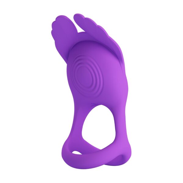 PRETTY LOVE   VIBRANT PENIS RING SILAS Black, 7 vibration functions - obrazek 3