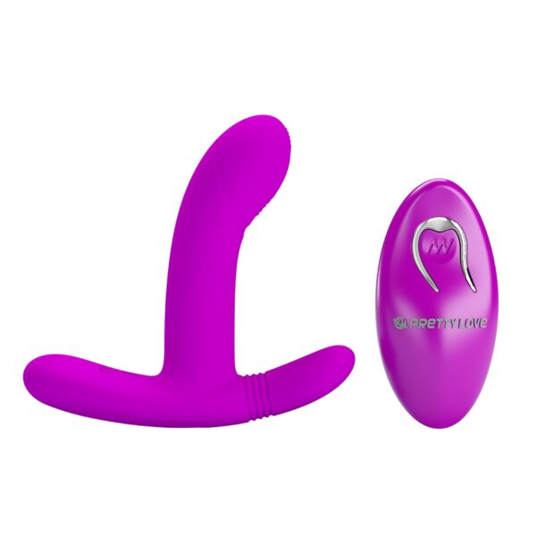 PRETTY LOVE   Geri Purple, 12 vibration functions 3 licking settings Wireless remote control - obrazek 3