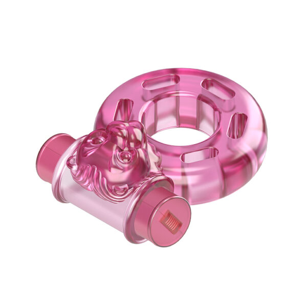 BAILE   Vibrating Cock Ring Bear Pink - obrazek 3