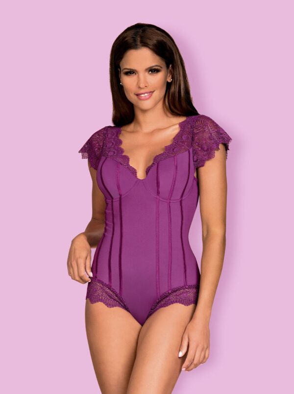Bielizna Moketta body fioletowe L/XL - obrazek 3