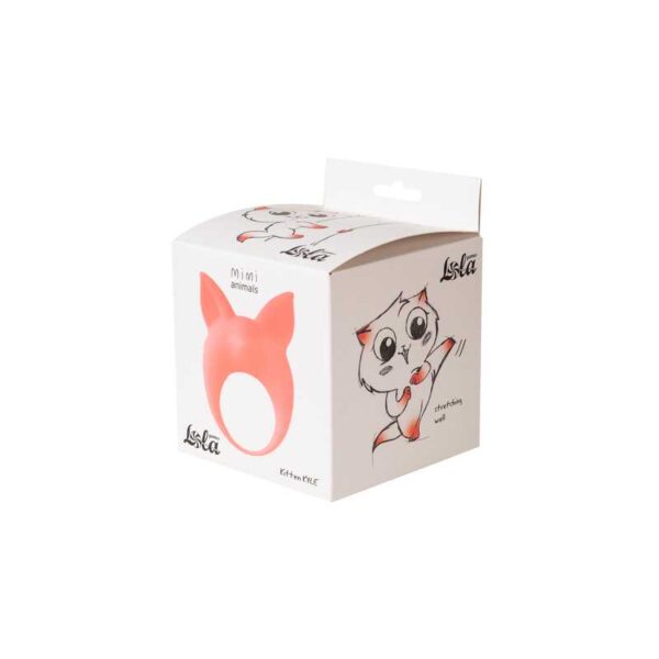 Pierscien  Vibrating Cockring MiMi Animals Kitten Kyle Orange - obrazek 3