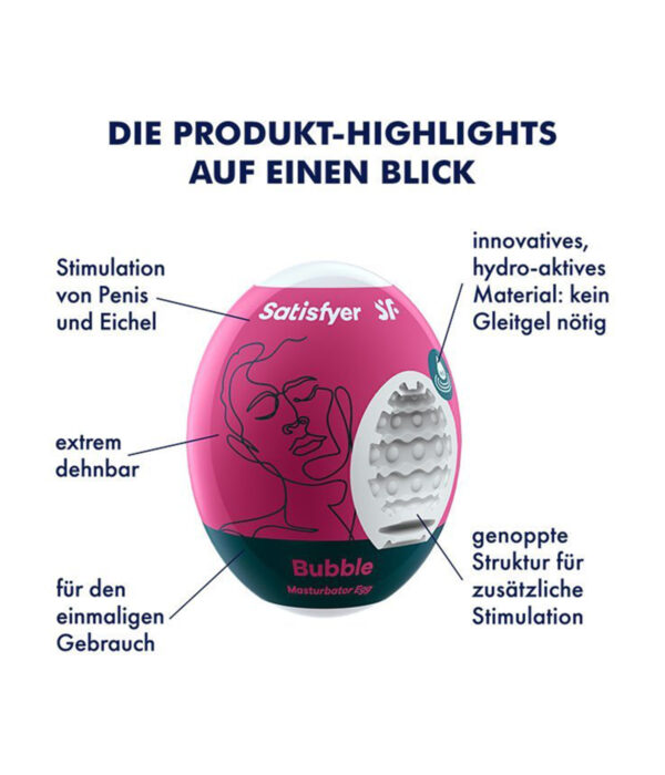 Masturbator Egg Single (Bubble) - obrazek 3