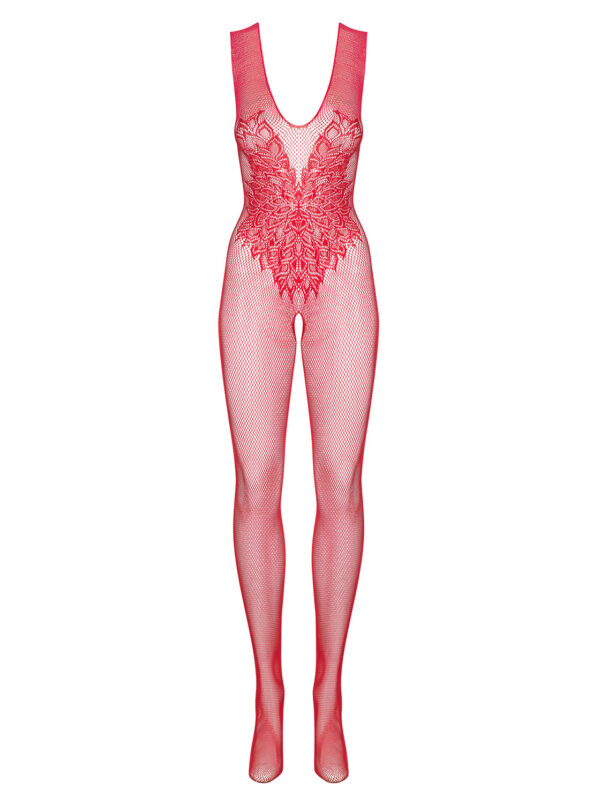 Bielizna Bodystocking N112 czerwone XL/XXL - obrazek 3