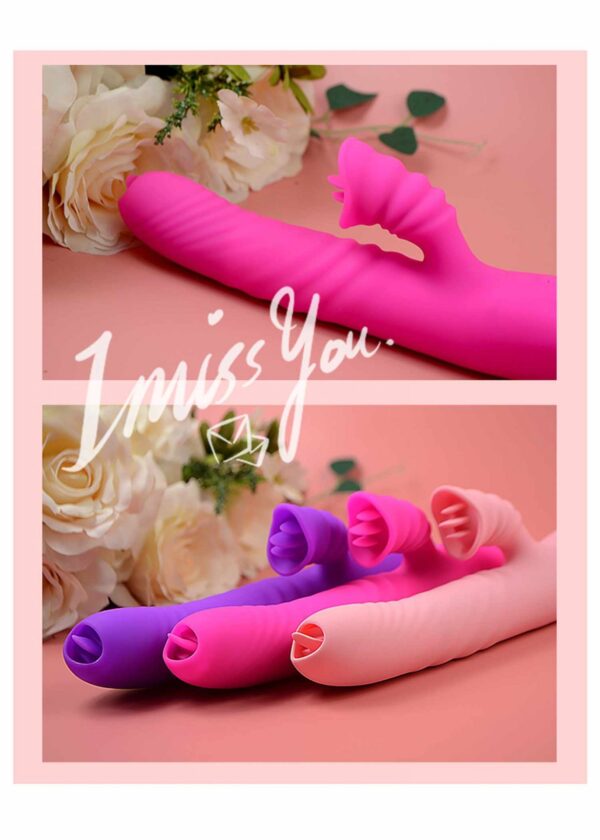 Wibrator Angelia USB 3 functions of thrusting / 20 vibrations Pink - obrazek 3