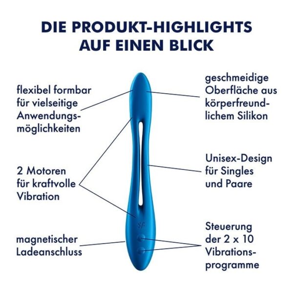 Elastic Game multi vibrator (Dark blue) - obrazek 3